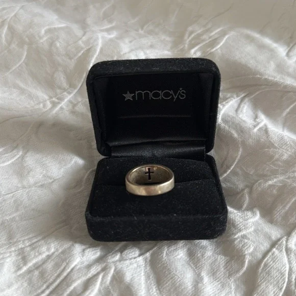 James Avery Silver Cross Ring - Picture 2 of 3